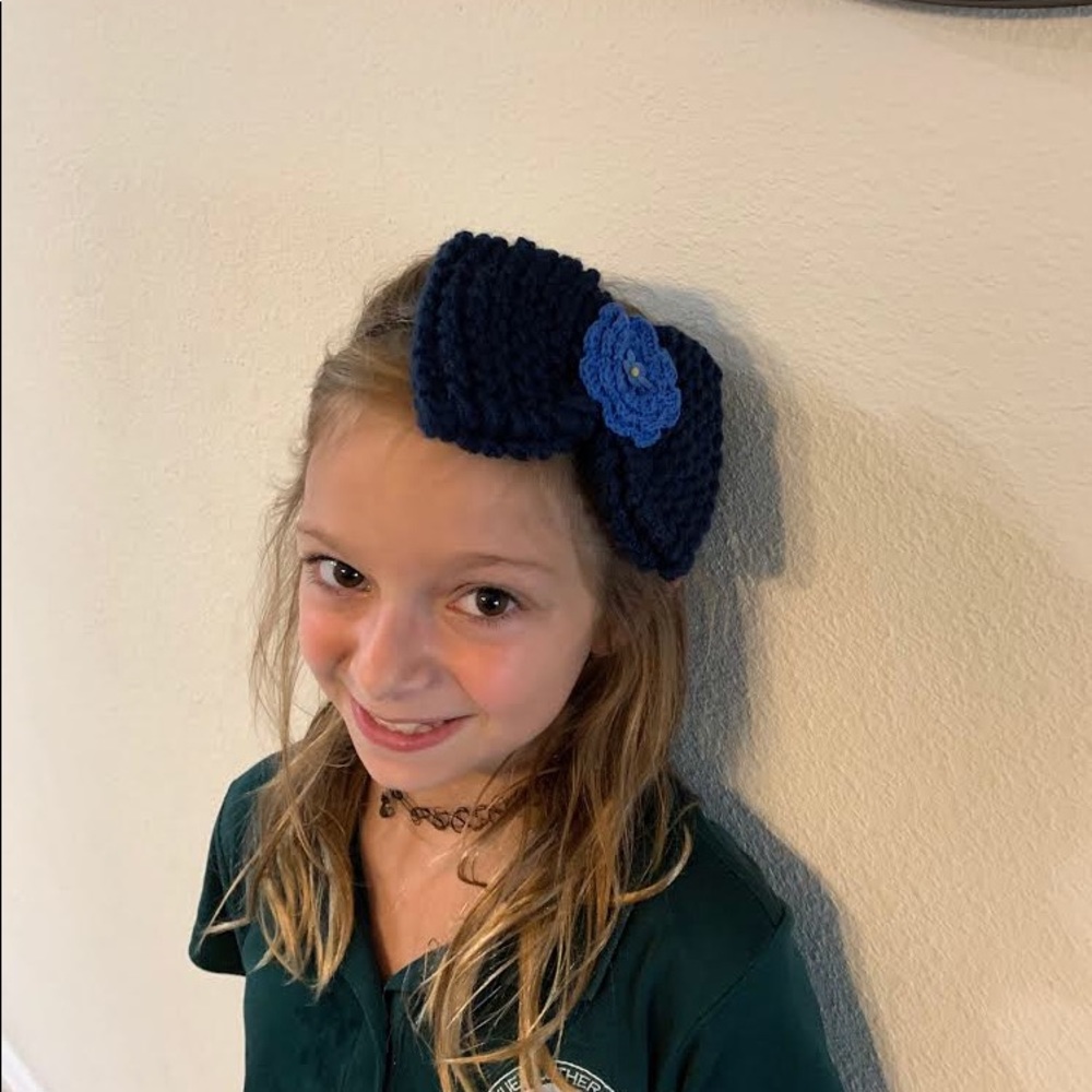 Hand knitted headband